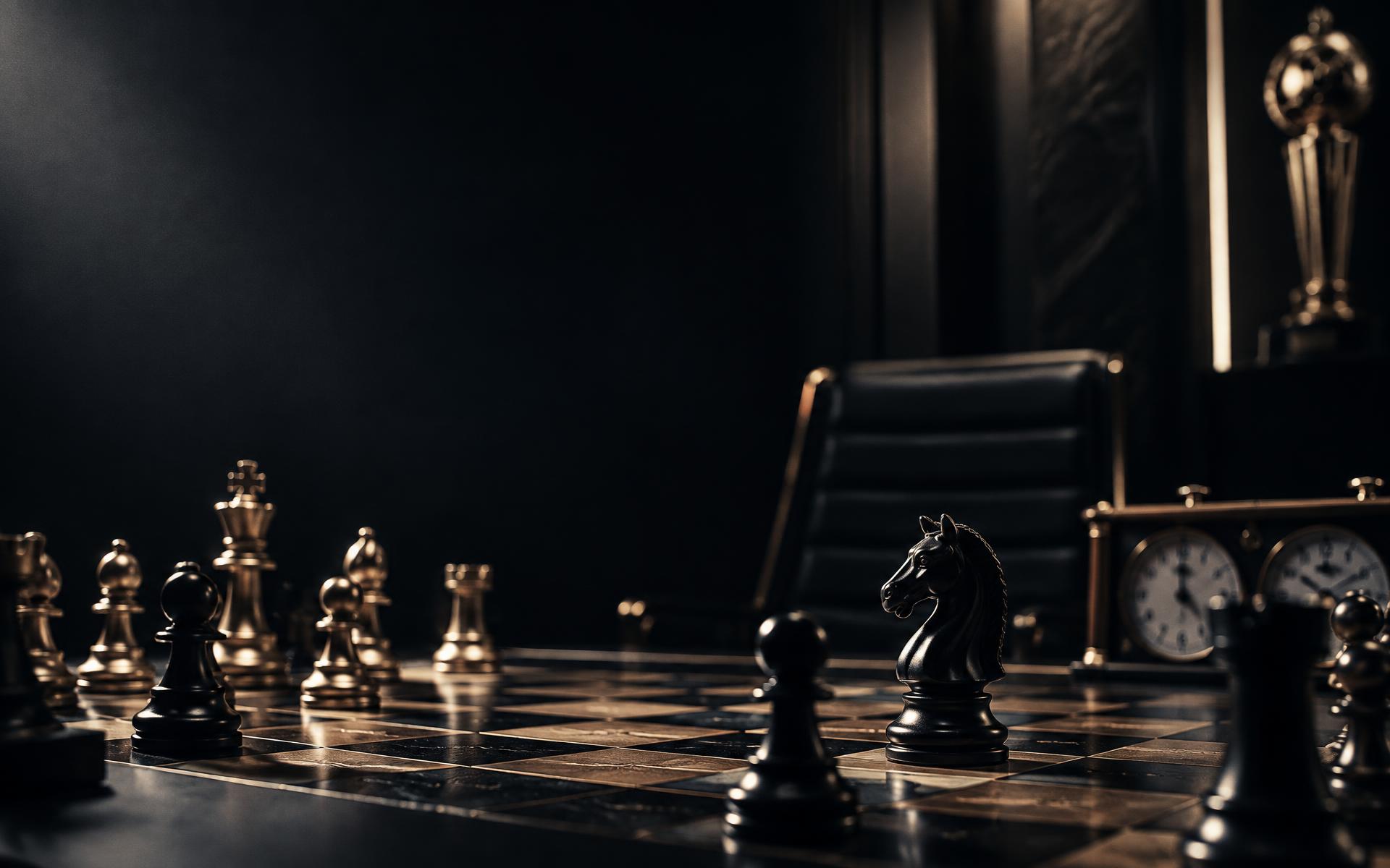 Tabuleiro de xadrez em ambiente competitivo